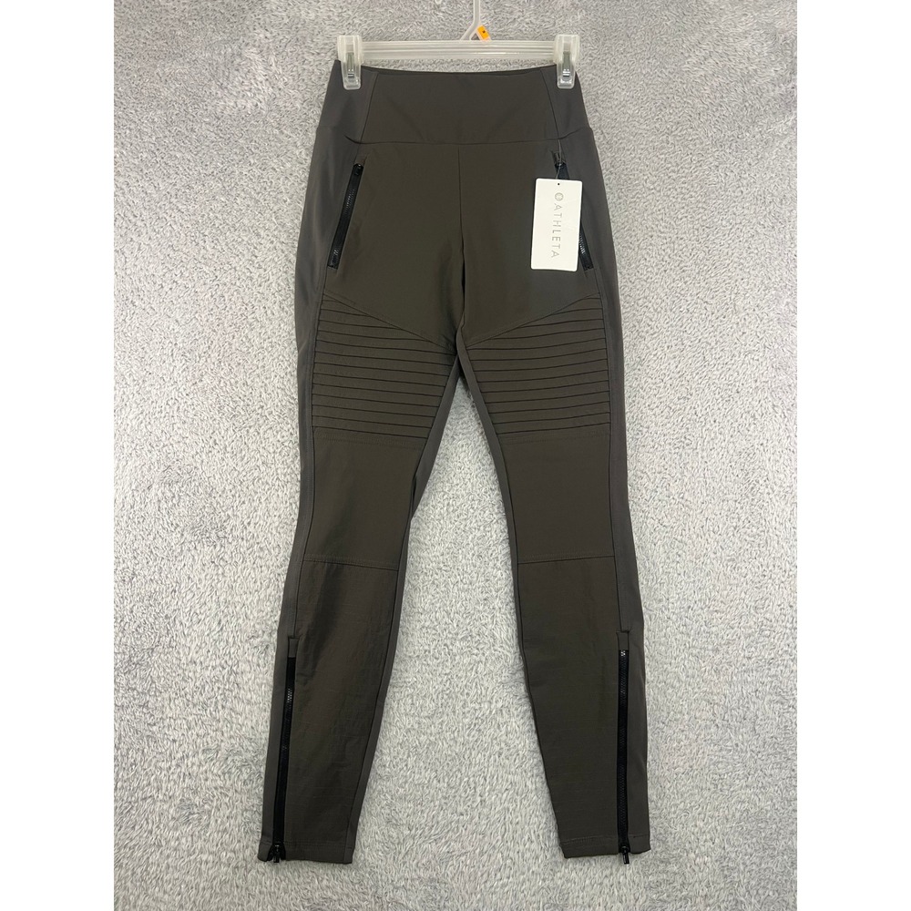 Athleta Pants Womens 2 (23x27.5) Arbor Olive NWT Headlands Hybrid Moto Tight